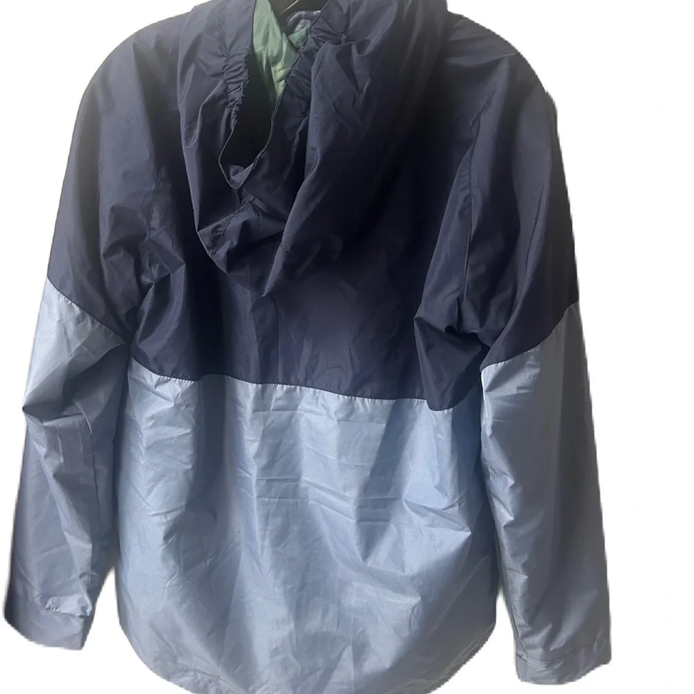 NWT Eddie Bauer Kids Navy and Light Blue Raincoat 3-in-1 Lightweight Jacket